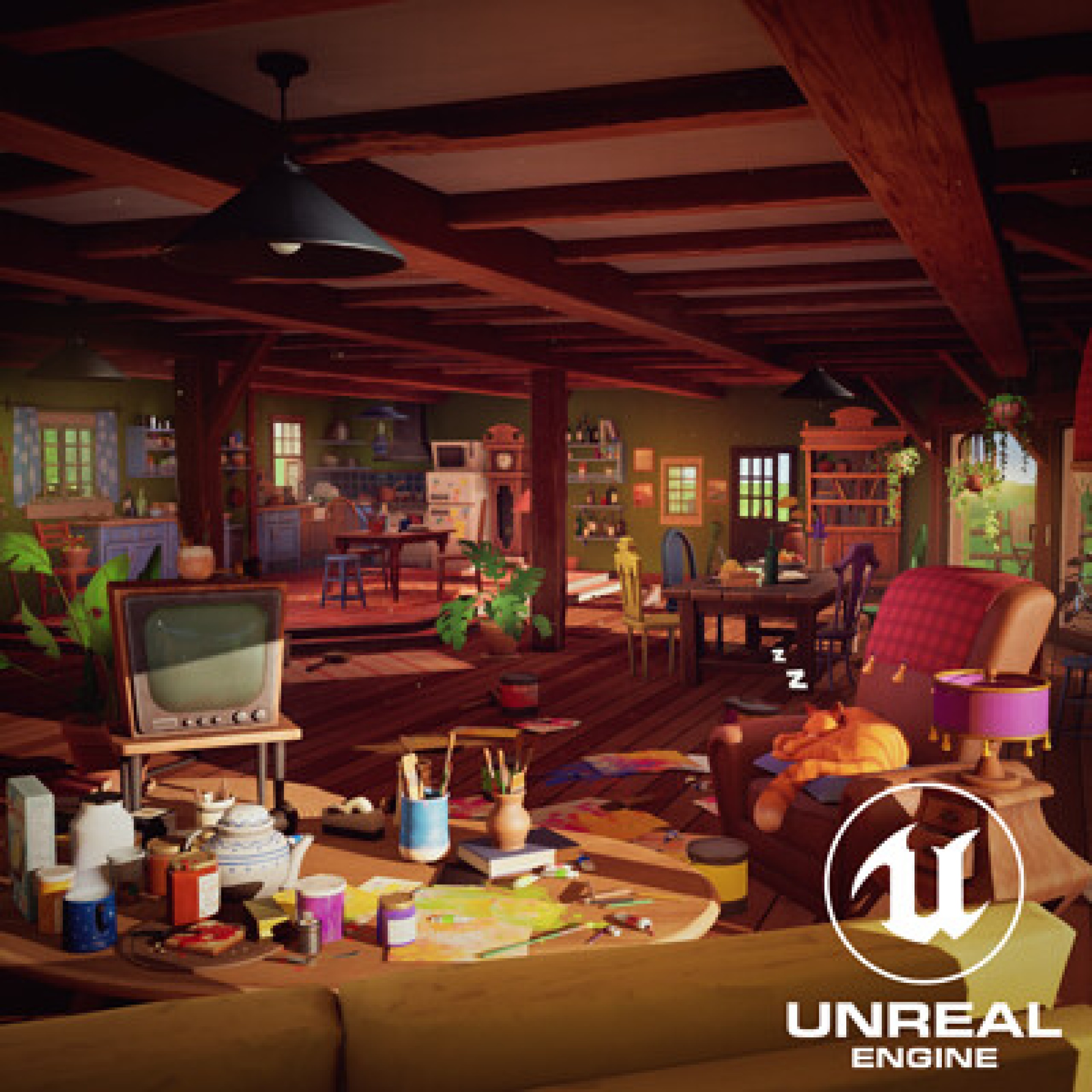 French countryside house / LivingRoom  – Unreal Engine