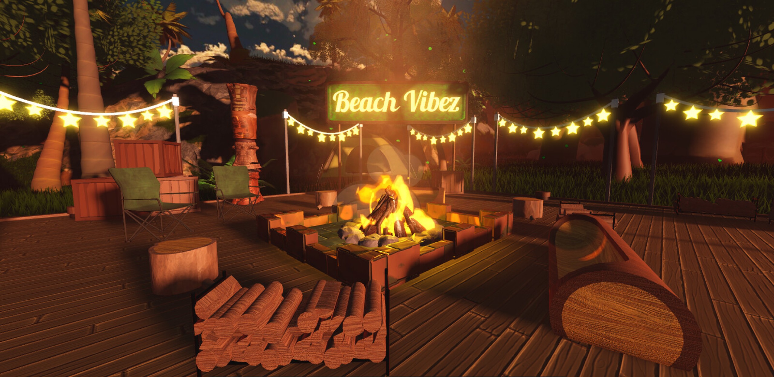 Cozy Beach Campsite – ROBLOX Studio